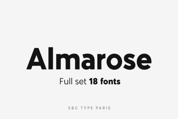 Almarose Font: A Geometric Sans Serif for Editorial Design