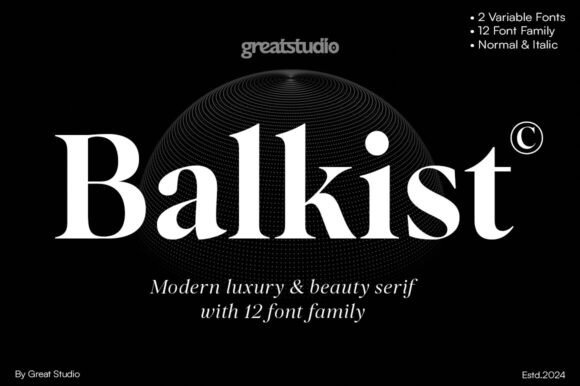 Balkist Typeface for Editorial Design Projects