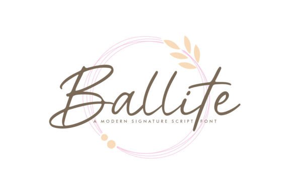 Ballite: A Script Font for Modern Editorial Design