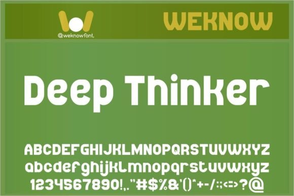 Deep Thinker Font for Creative Product Design