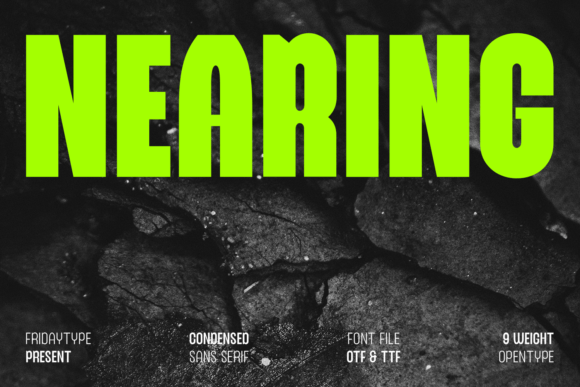 Nearing: A Premium Sans Serif Font for Bold Editorial Design