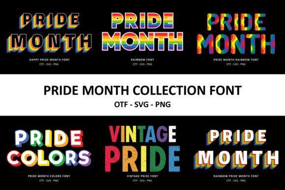 Pride Month Collection: Vibrant Fonts for Your Craft Projects
