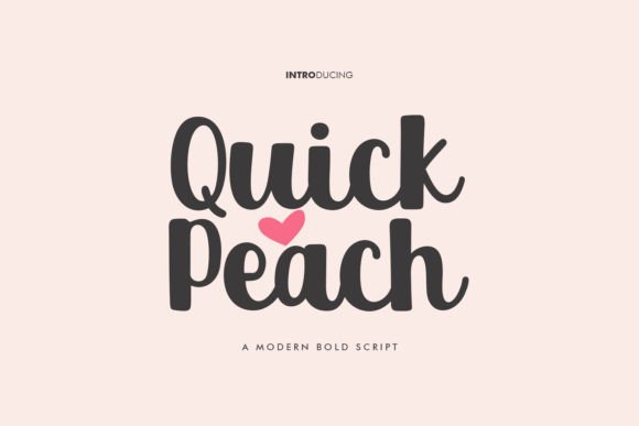Quick Peach Font: A Modern Script for Eye-Catching Designs