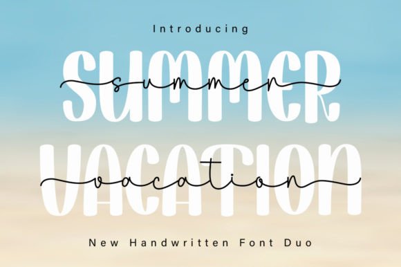 Summer Vacation Duo Font: A Romantic Typeface for Creative Projects