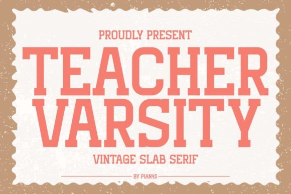 Teacher Varsity Font for Branding and Design Projects