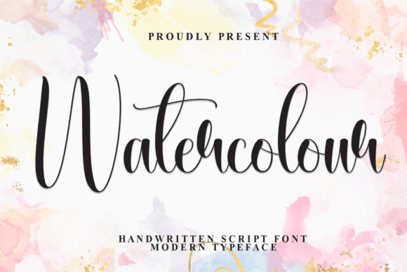 Watercolour Font: A Script Typeface for Elegant Design Projects